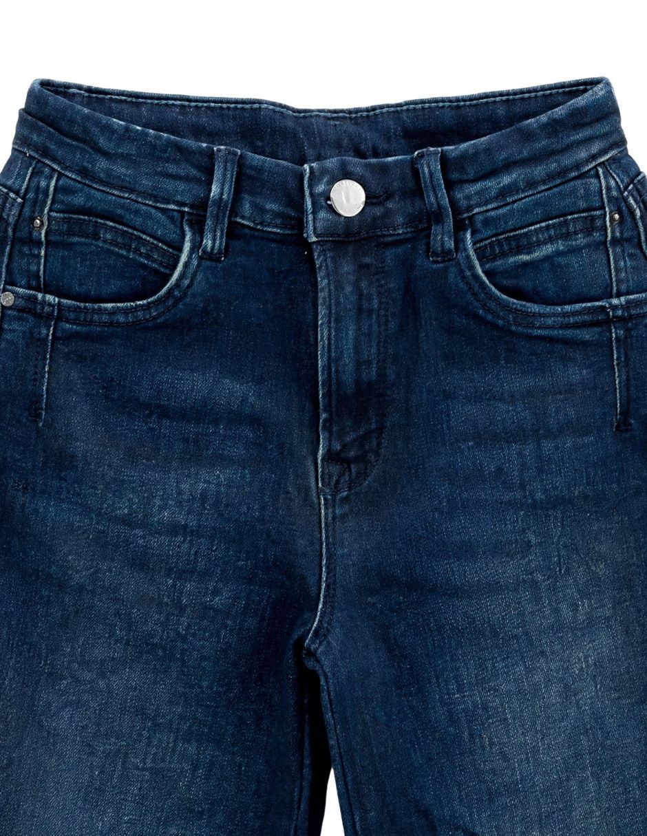 Jeans lavado obscuro para niña 4