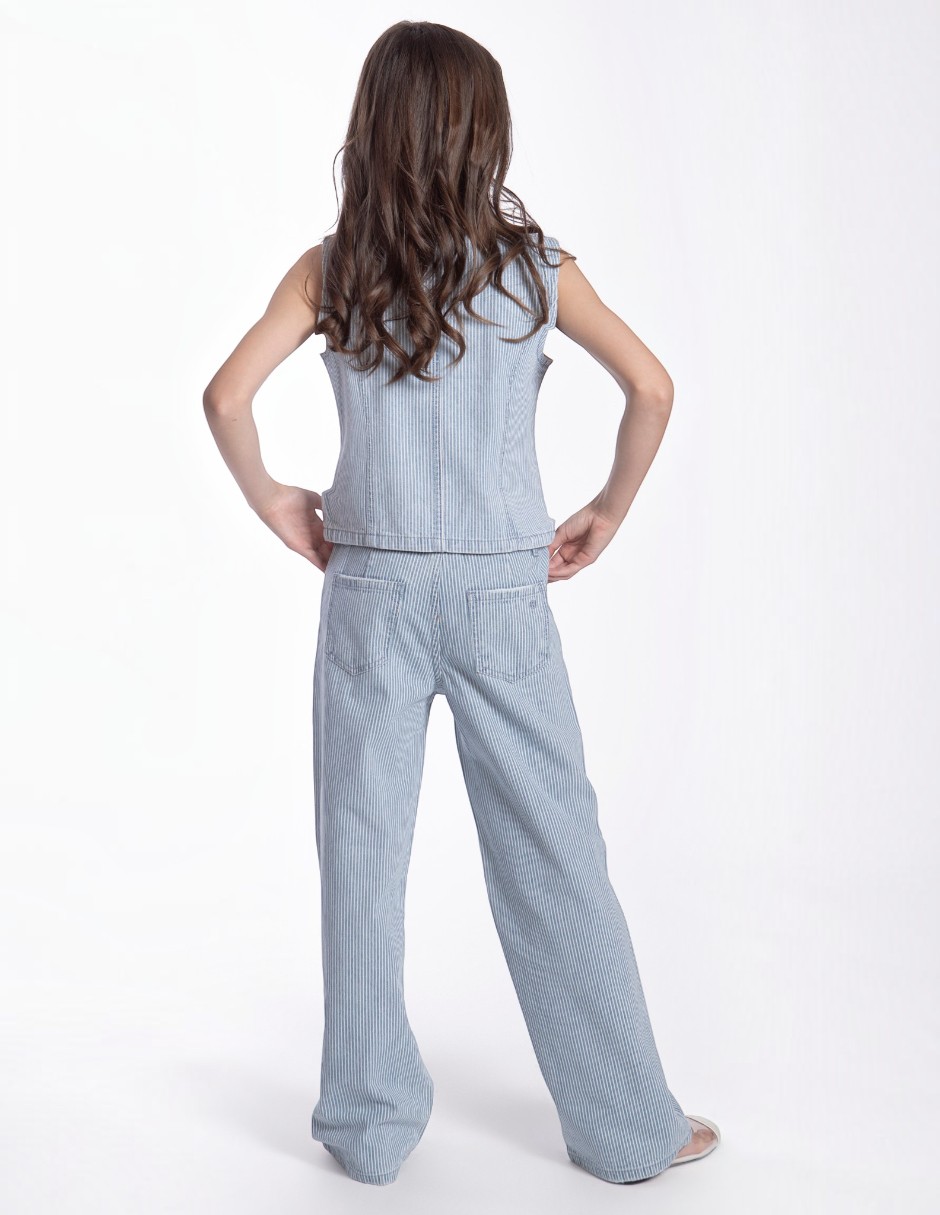 Jeans/Jegging Regular Vintage Loose lavado Sin lavado para Niños grandes Niña 4