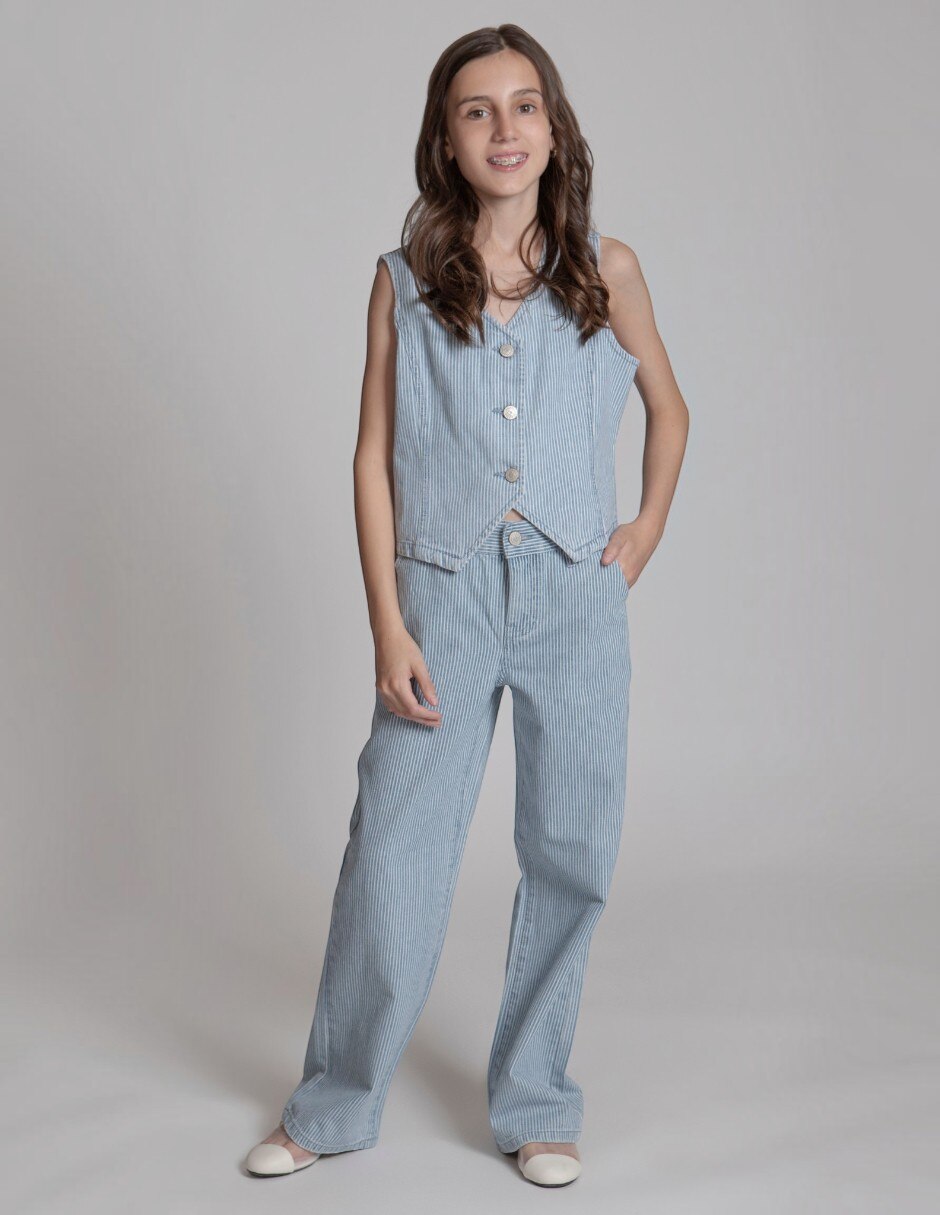 Jeans/Jegging Regular Vintage Loose lavado Sin lavado para Niños grandes Niña 5