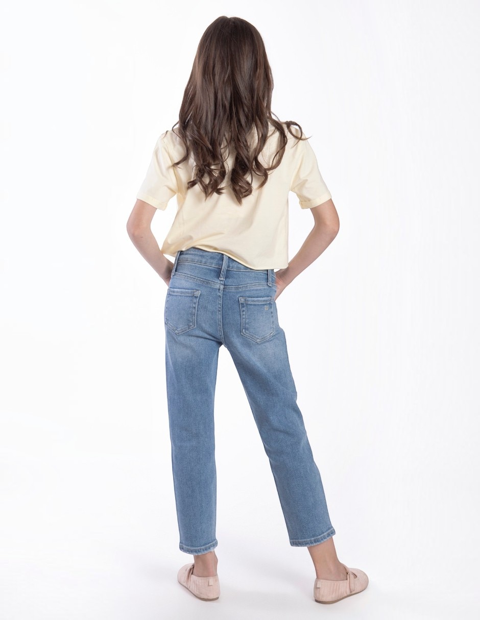 Jeans/Jegging Regular Mom Balam lavado Claro para Niños grandes Niña 2