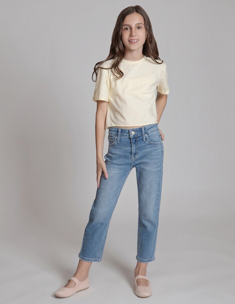 Jeans/Jegging Regular Mom Balam lavado Claro para Niños grandes Niña 4