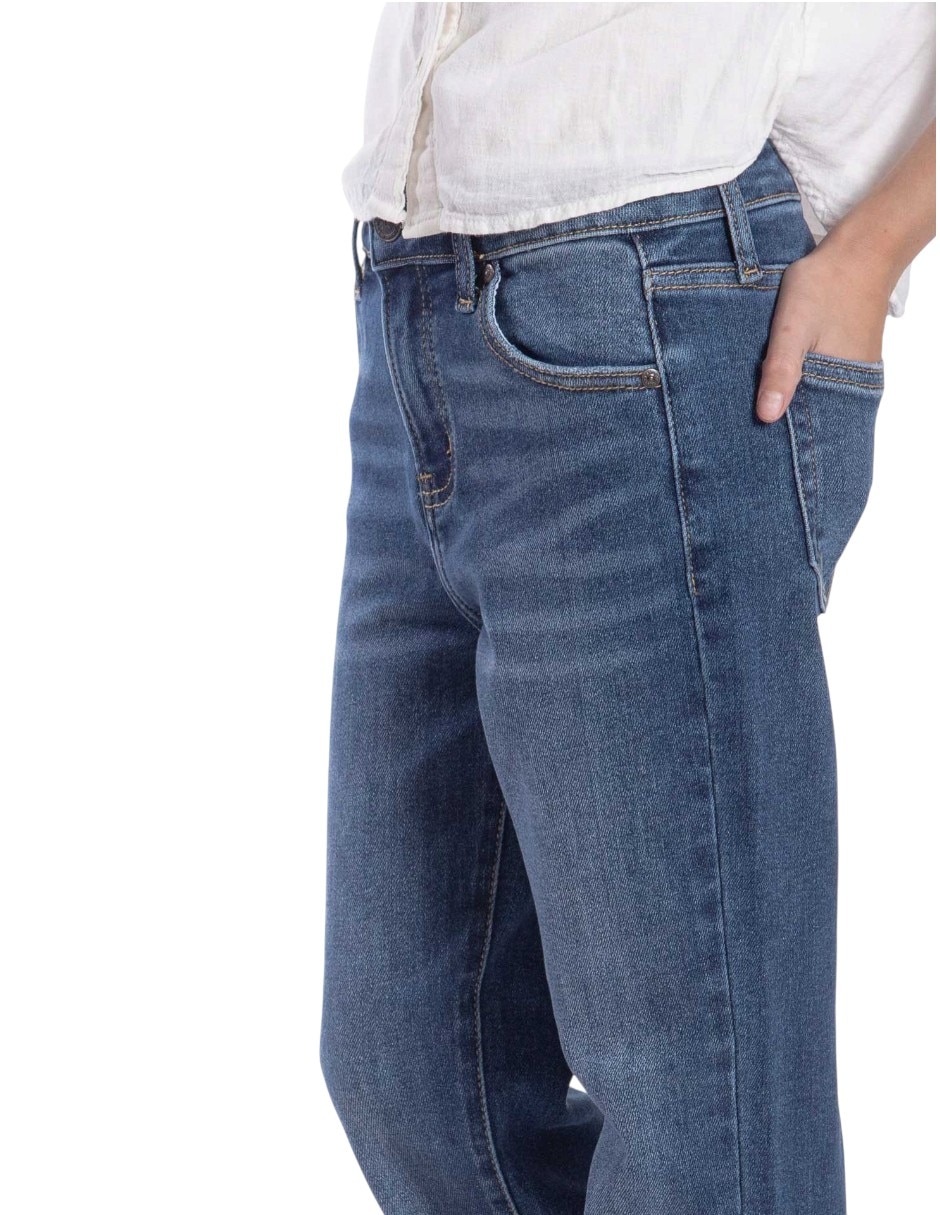 Jeans regular boyfriend lavado encerado para niña 2