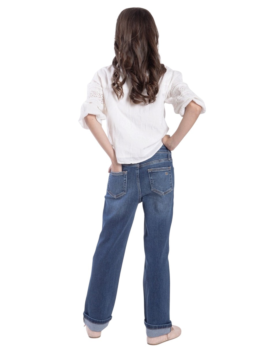 Jeans regular boyfriend lavado encerado para niña 5