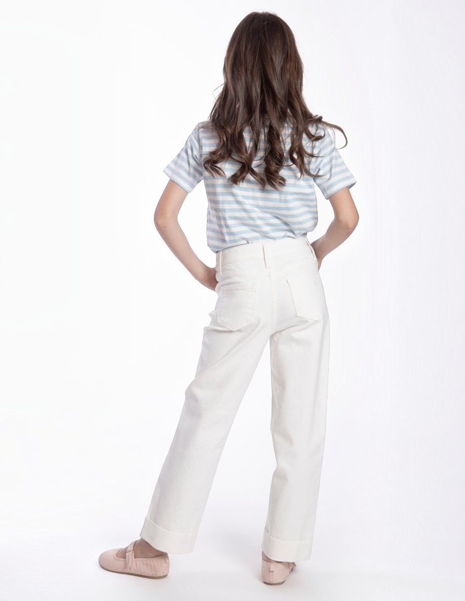 Jeans regular boyfriend lavado claro para niña 3